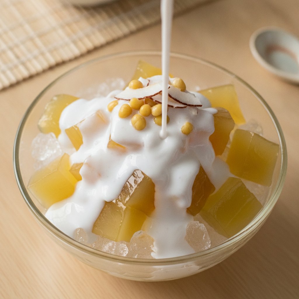 Sweet Mung Bean Ice Pudding