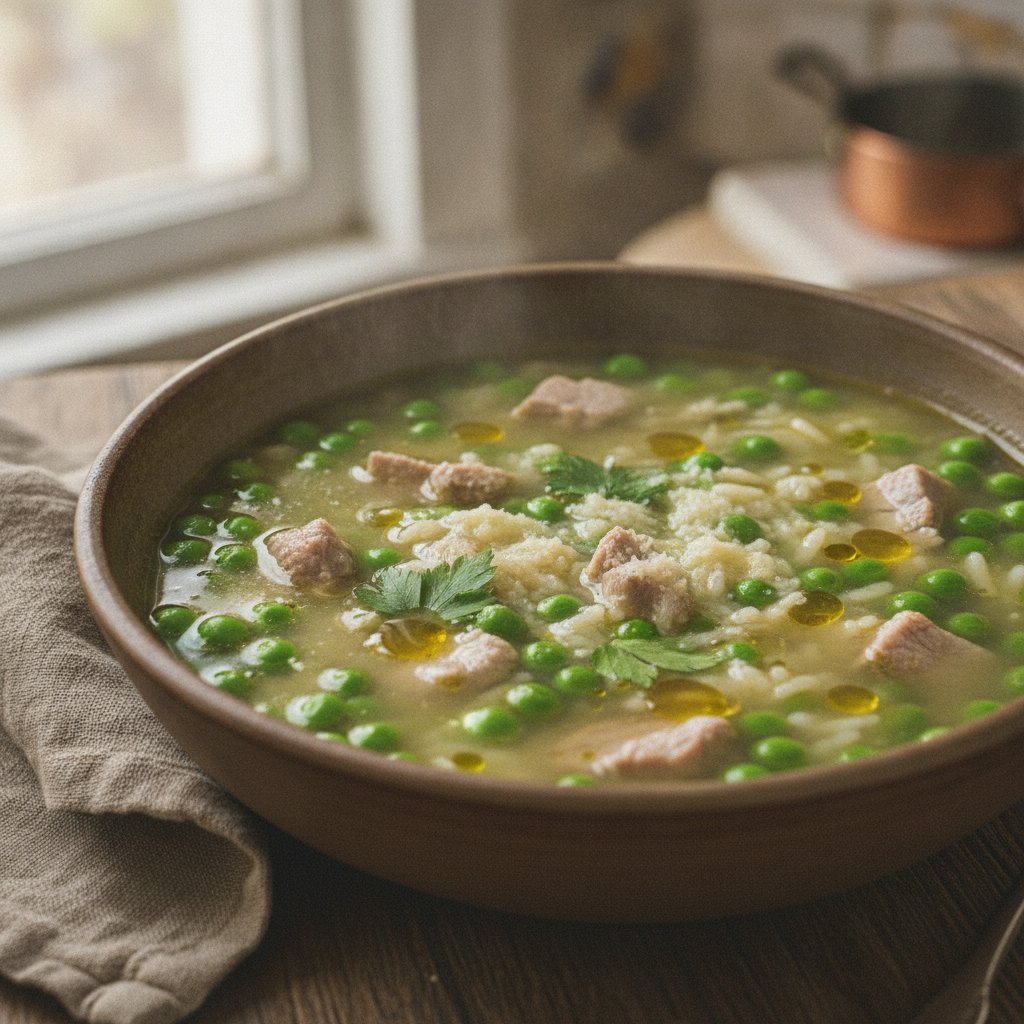 Rice and Pea Soup (Low-Calorie)