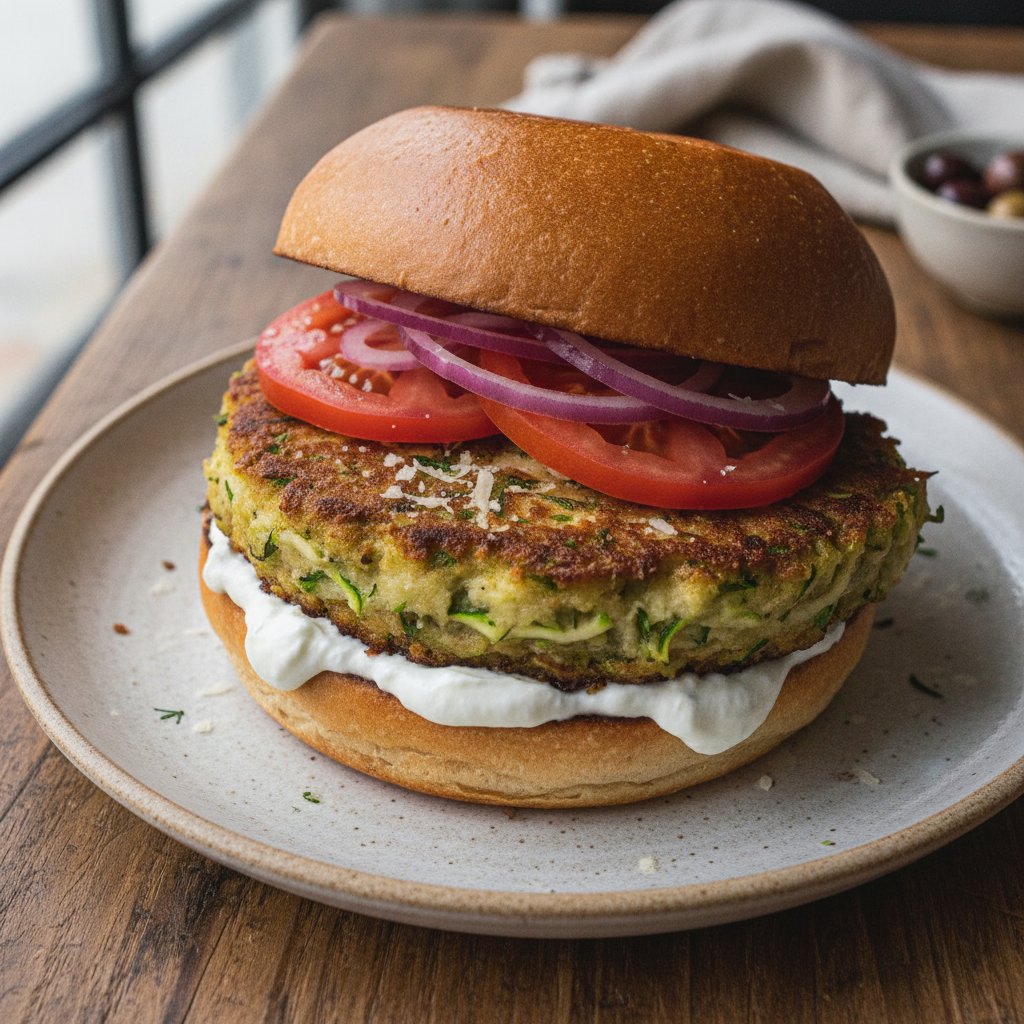 Zucchini Fritter Burger