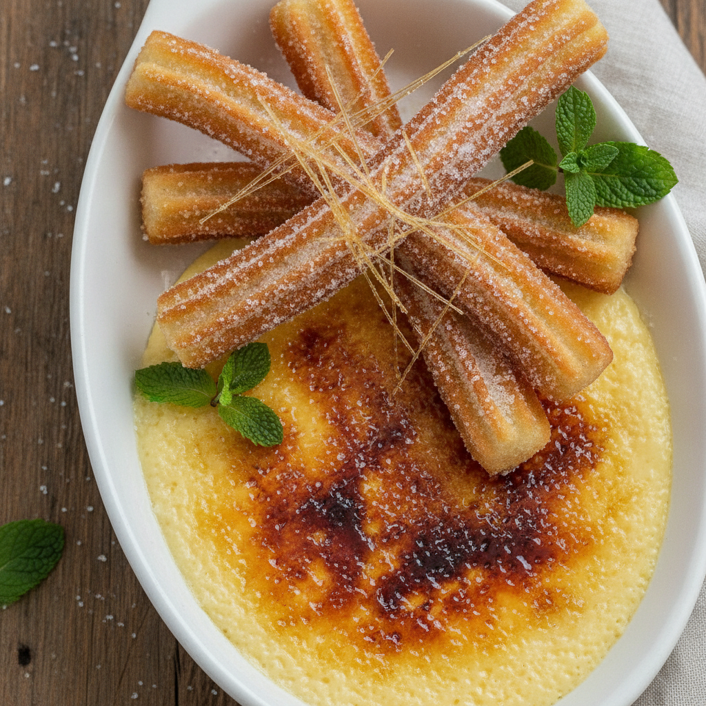 Spanish Churros with French Creme Brulee Custard — Creme Brulee Churros