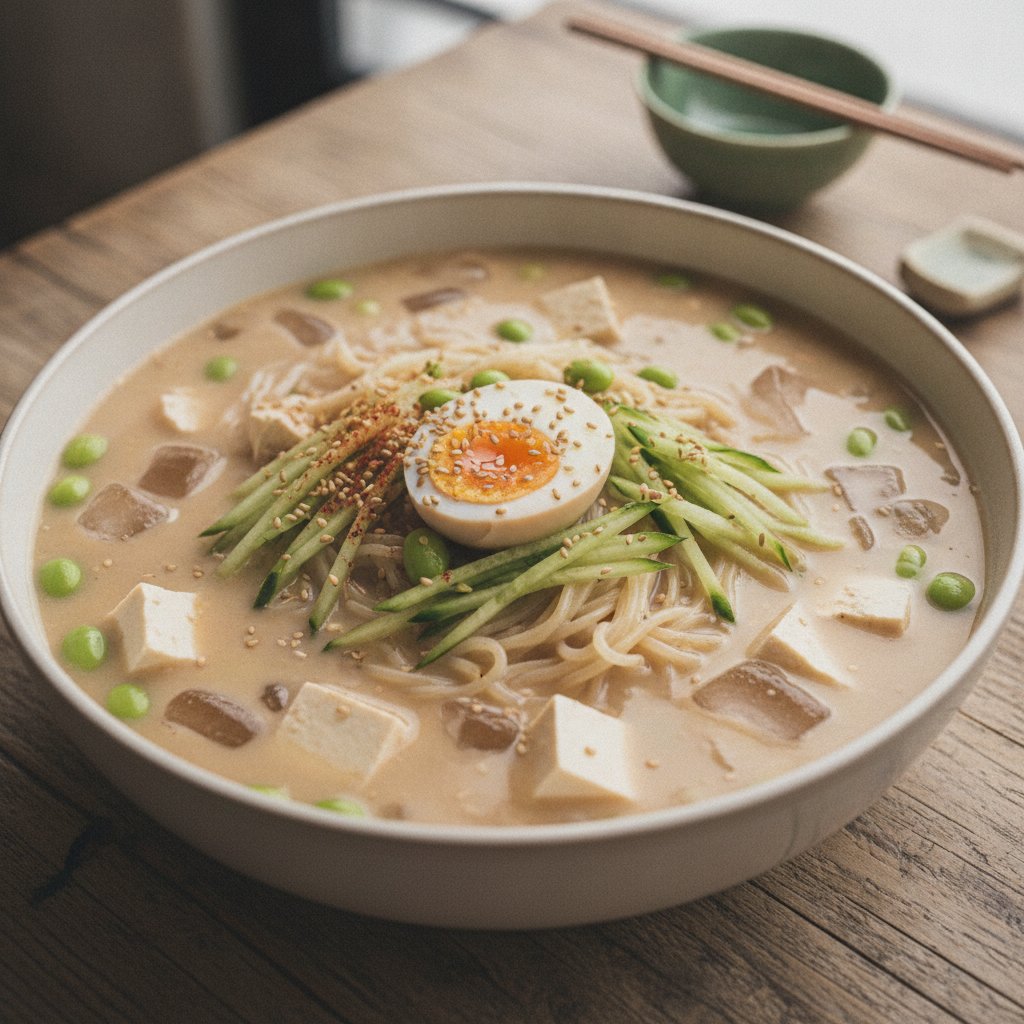 Cold Bean Noodle Soup (High-Protein)