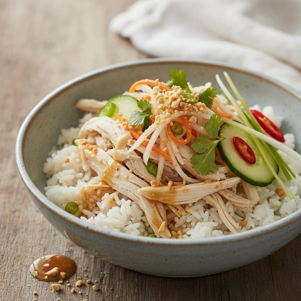 Shredded Chicken Rice Bowl