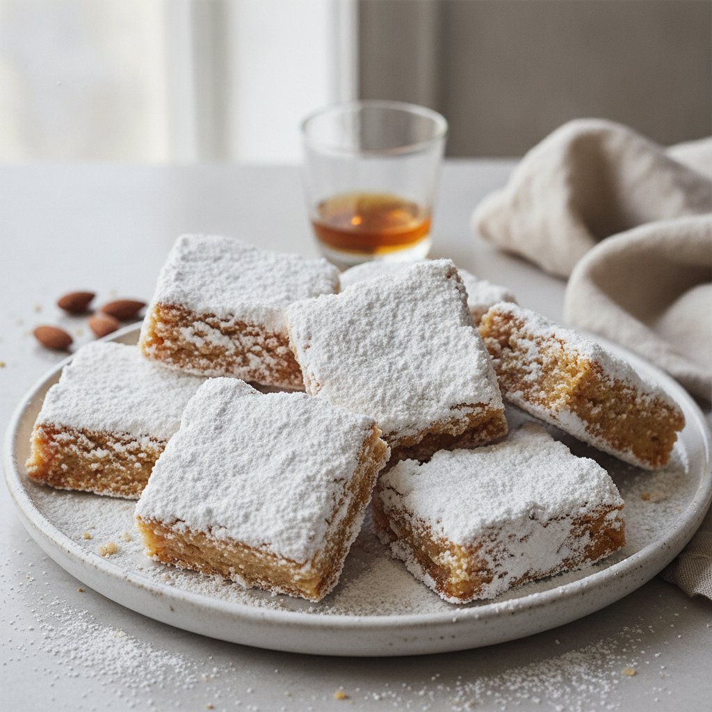 Powdered Sugar Almond Bars
