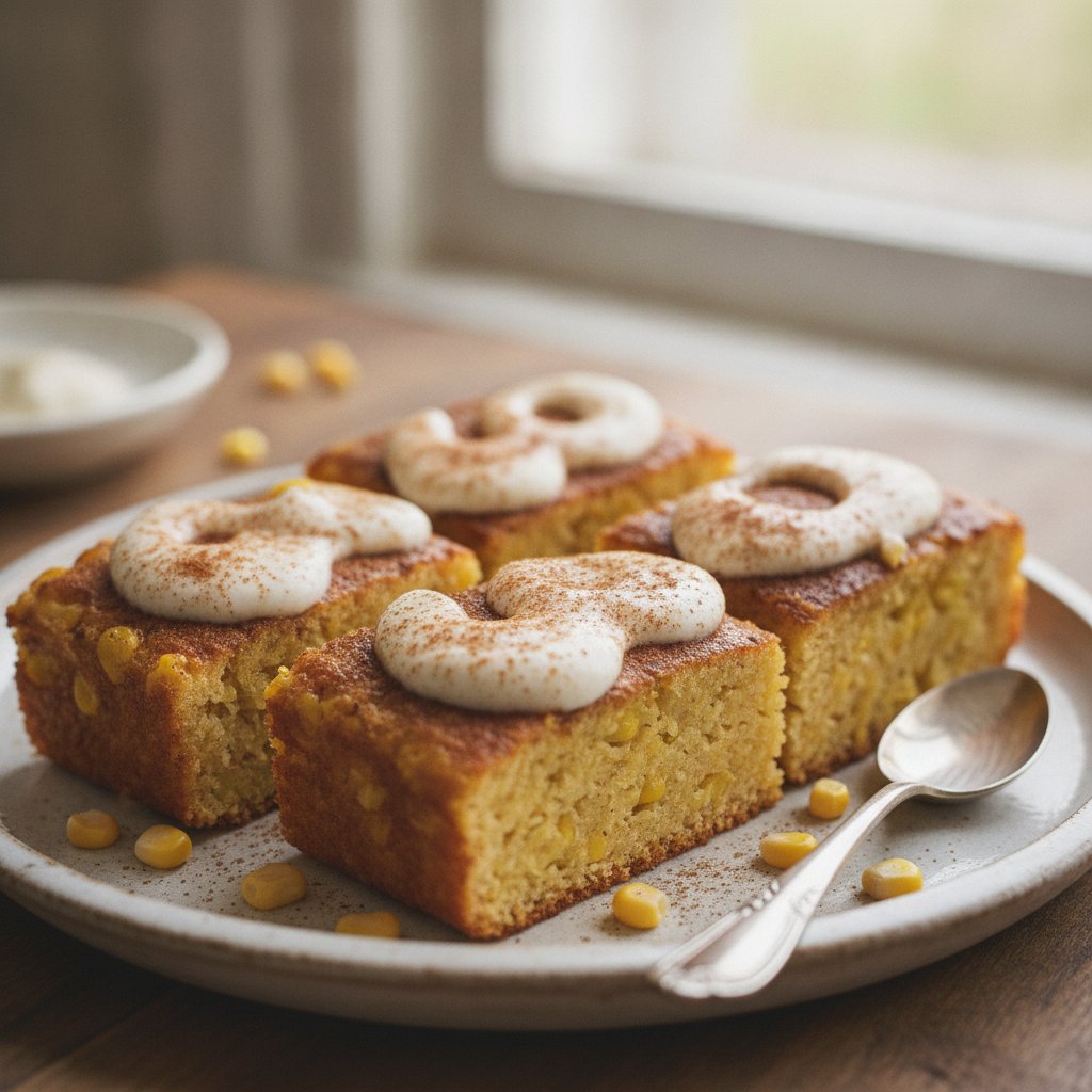 Sweet Corn Cake Bars