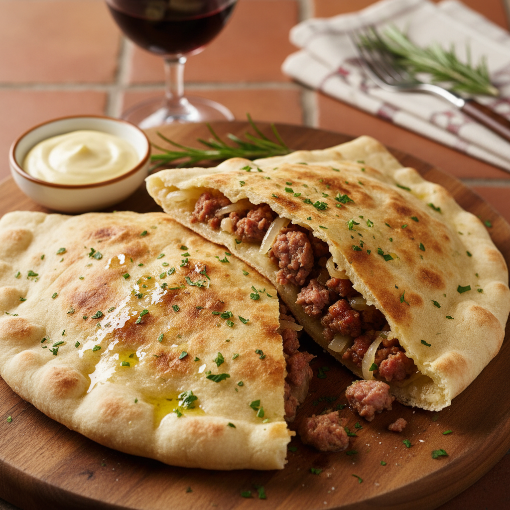 Piadina Salsiccia e Cipolle