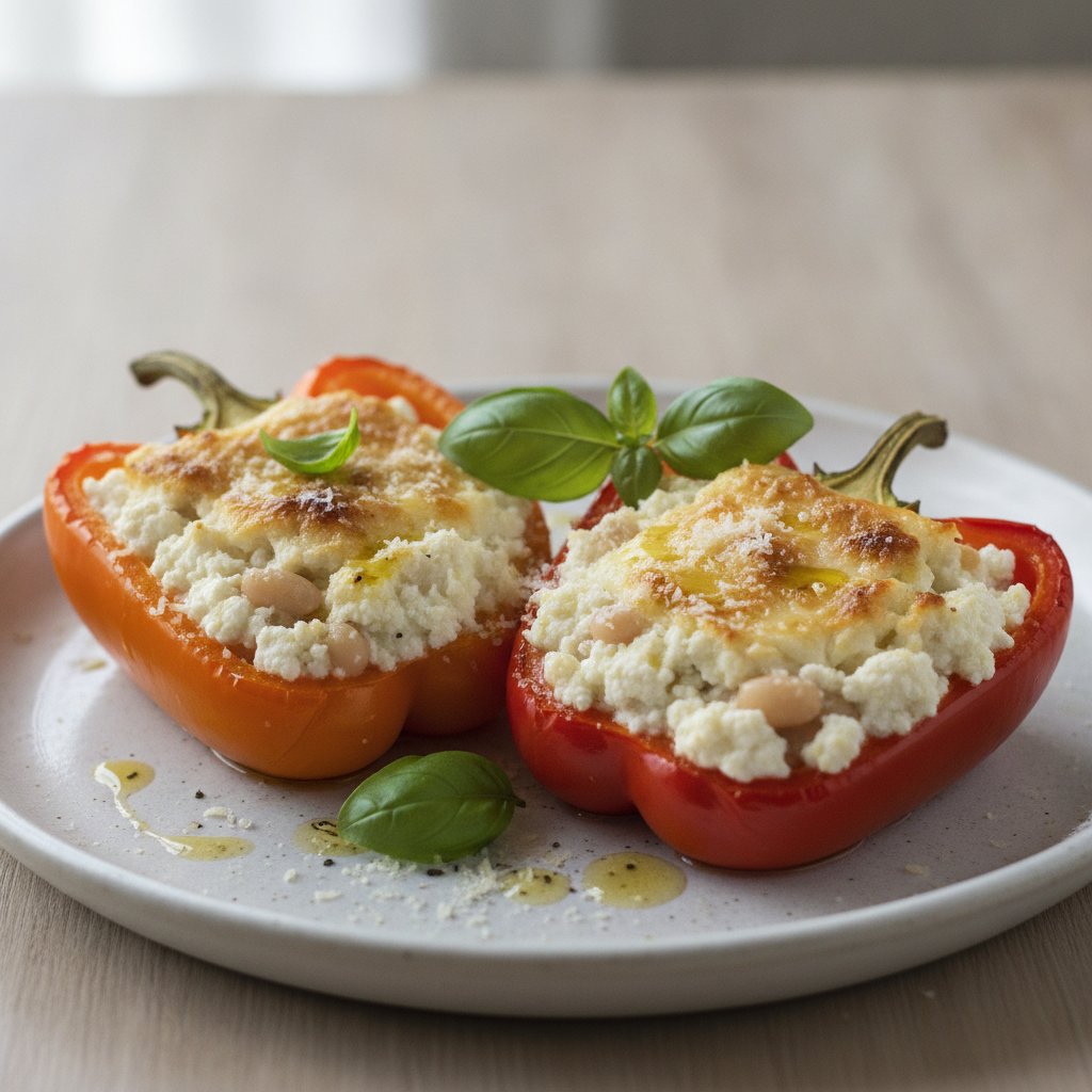 Roasted Stuffed Bell Peppers (High-Protein)