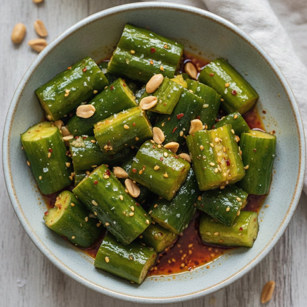 Smashed Cucumber Salad (No-Chop)