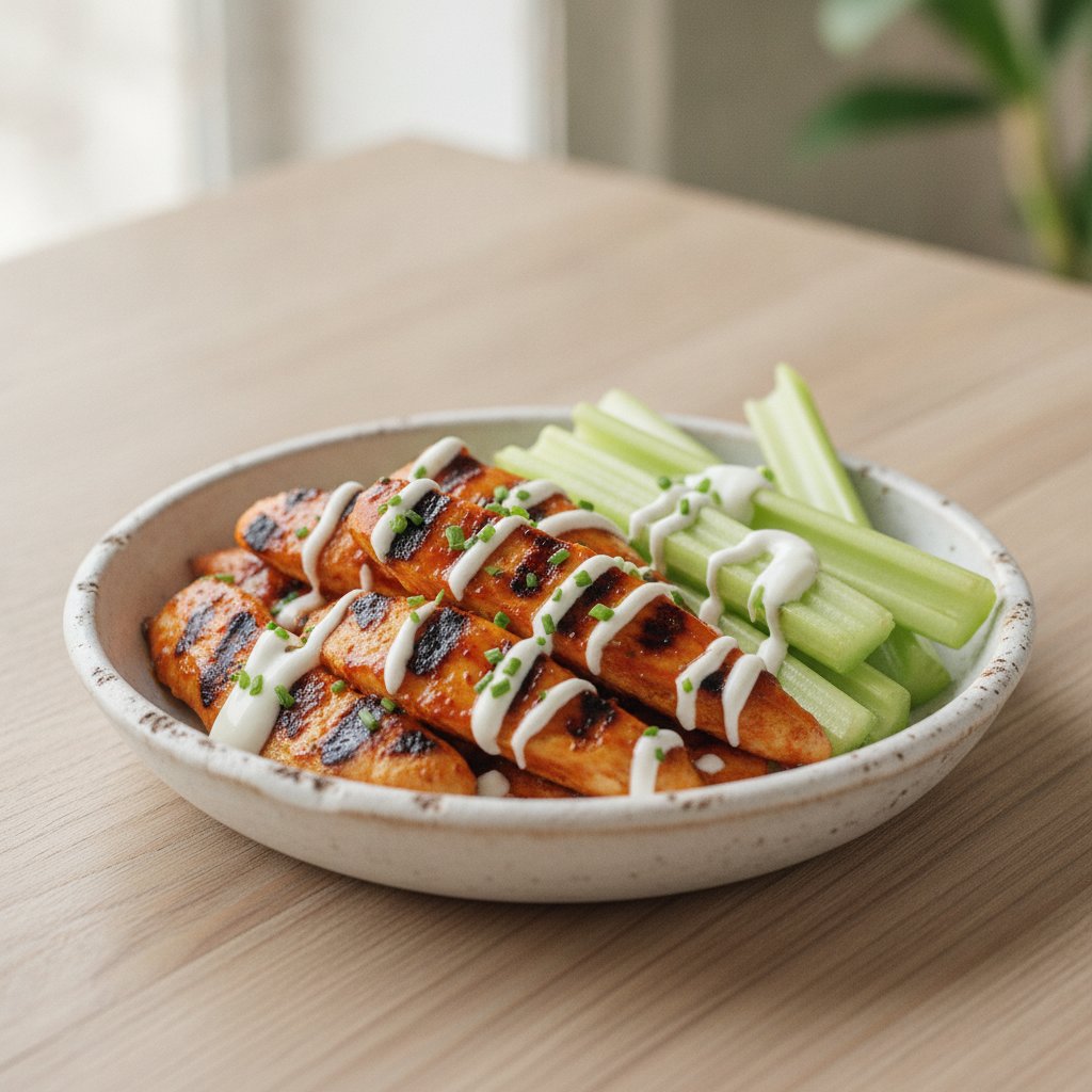 Grilled Buffalo Chicken (Low-Chol)