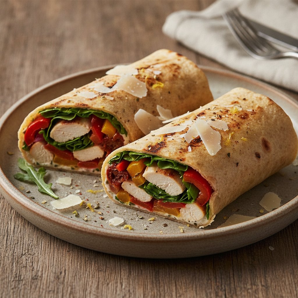 Grilled Chicken Flatbread Wrap