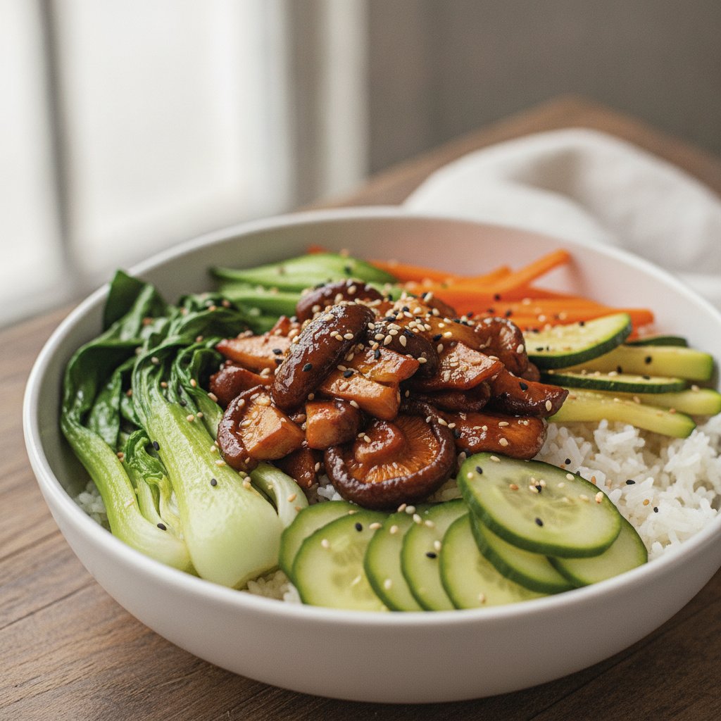 Vegan Mushroom and Vegetable Bowl