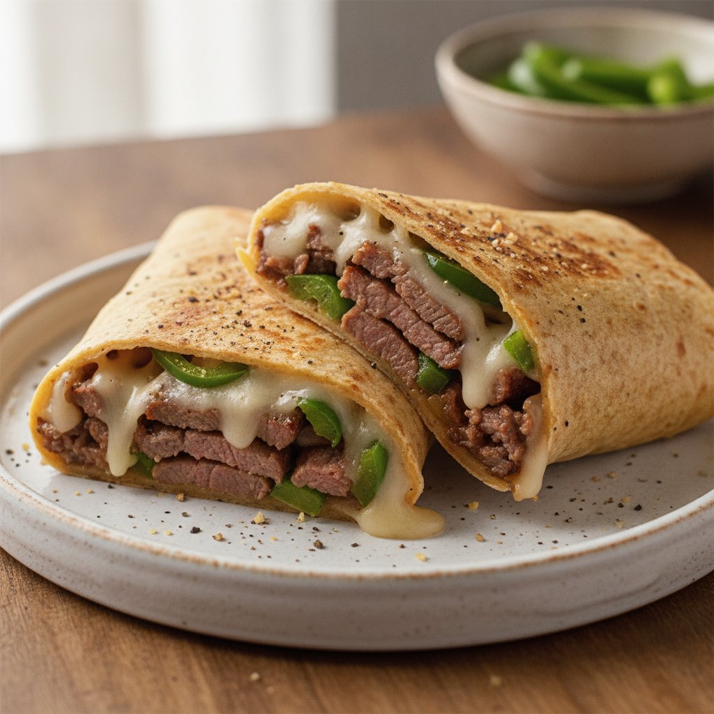 Philly Cheesesteak Wrap (Keto)