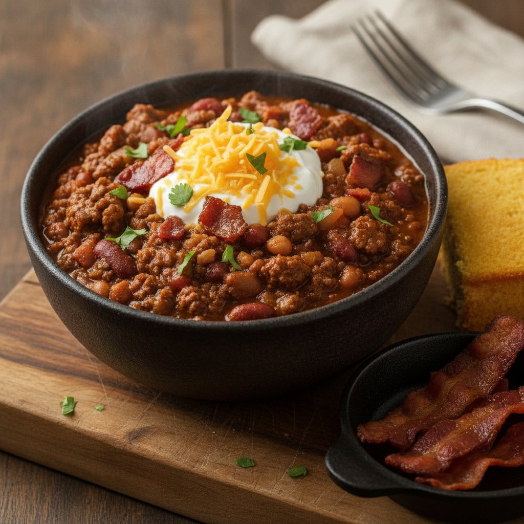 Cowboy Chili — Chili with Beans and Bacon