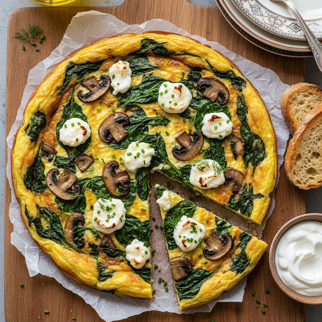Spinach and Mushroom Frittata