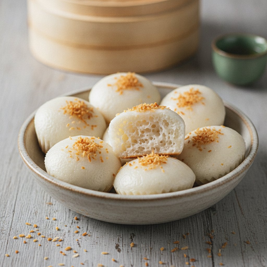 Vietnamese Steamed Rice Cupcakes (Banh Bo Nuong Style)