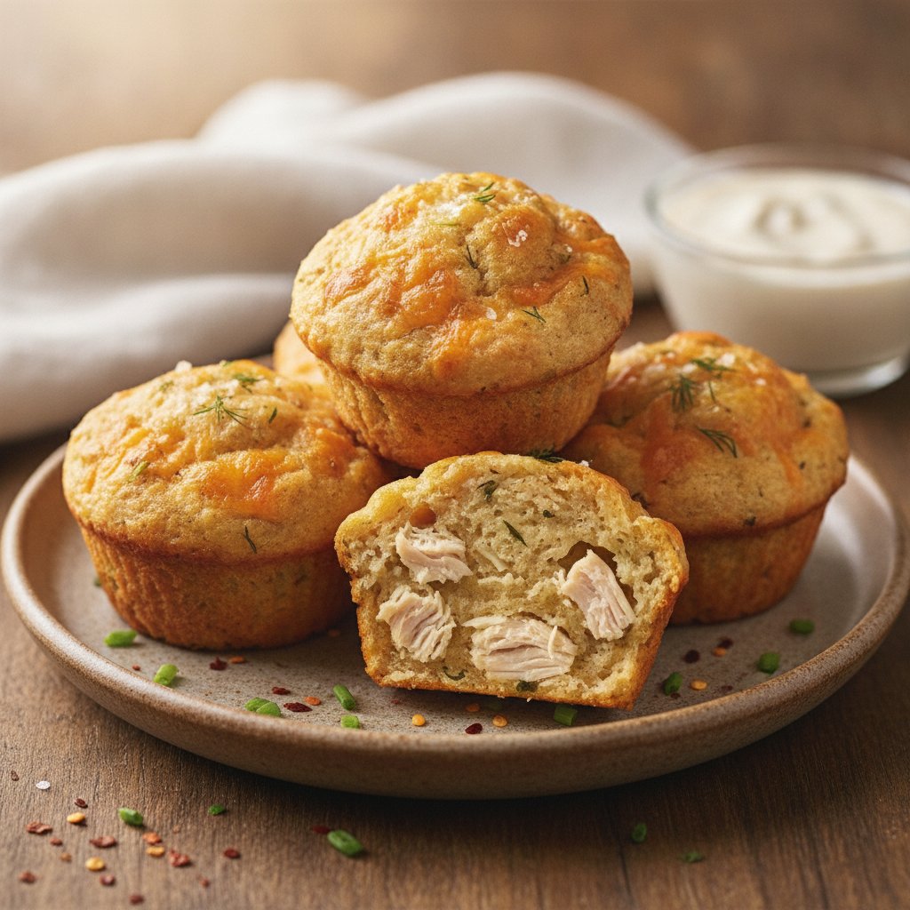 Chicken and Cheddar Ranch Muffins