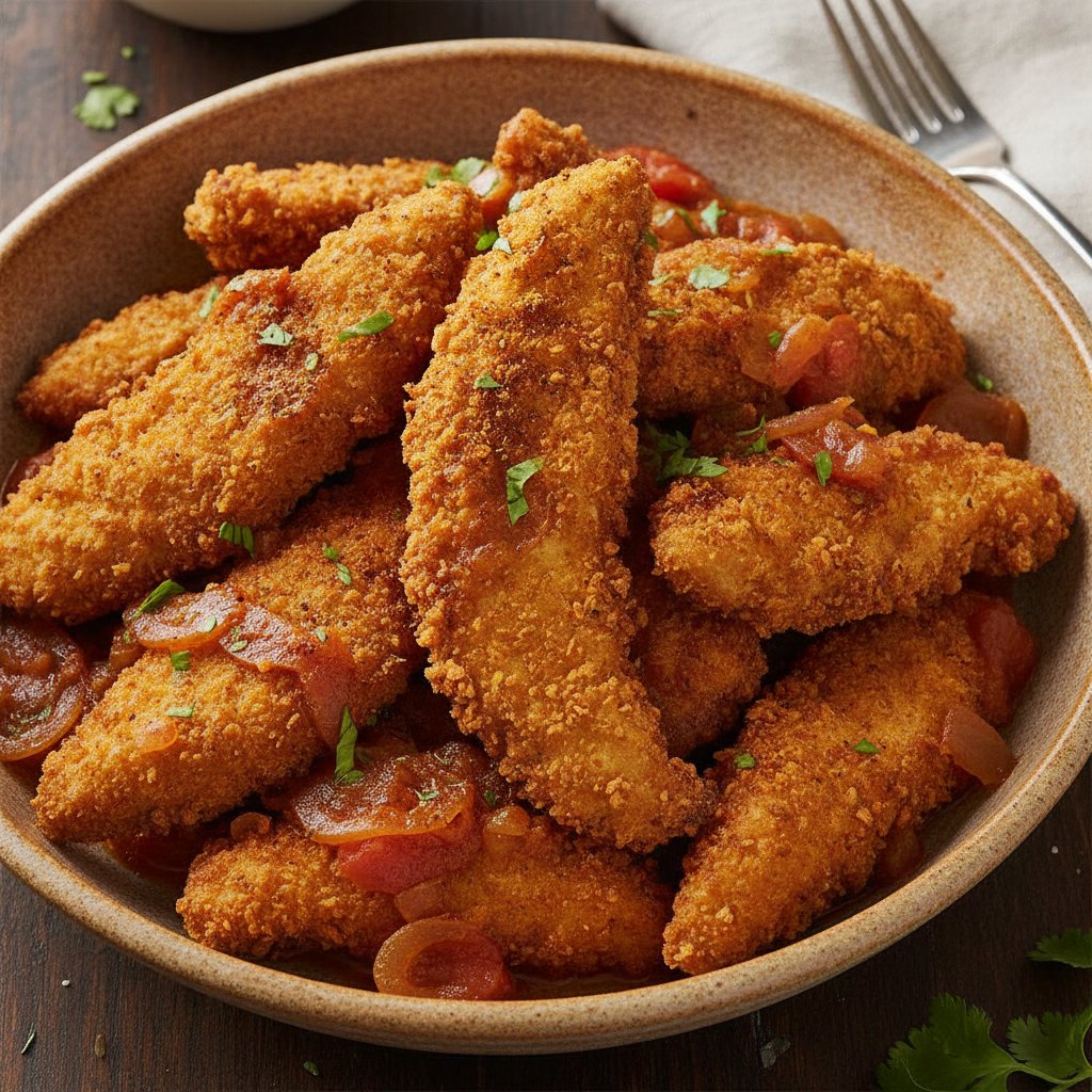 Deep Fried Battered Chicken Curry Style (High-Protein)