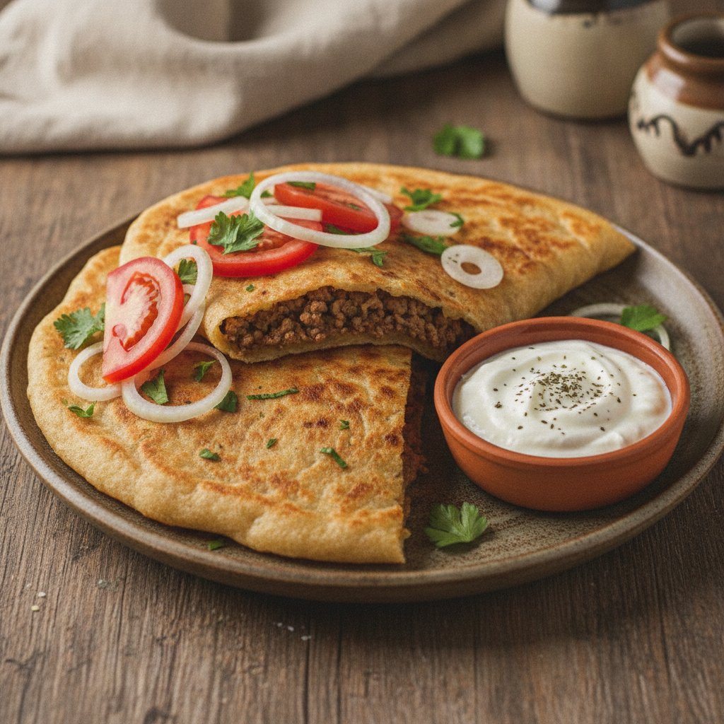 Turkish Stuffed Flatbread (Keto)