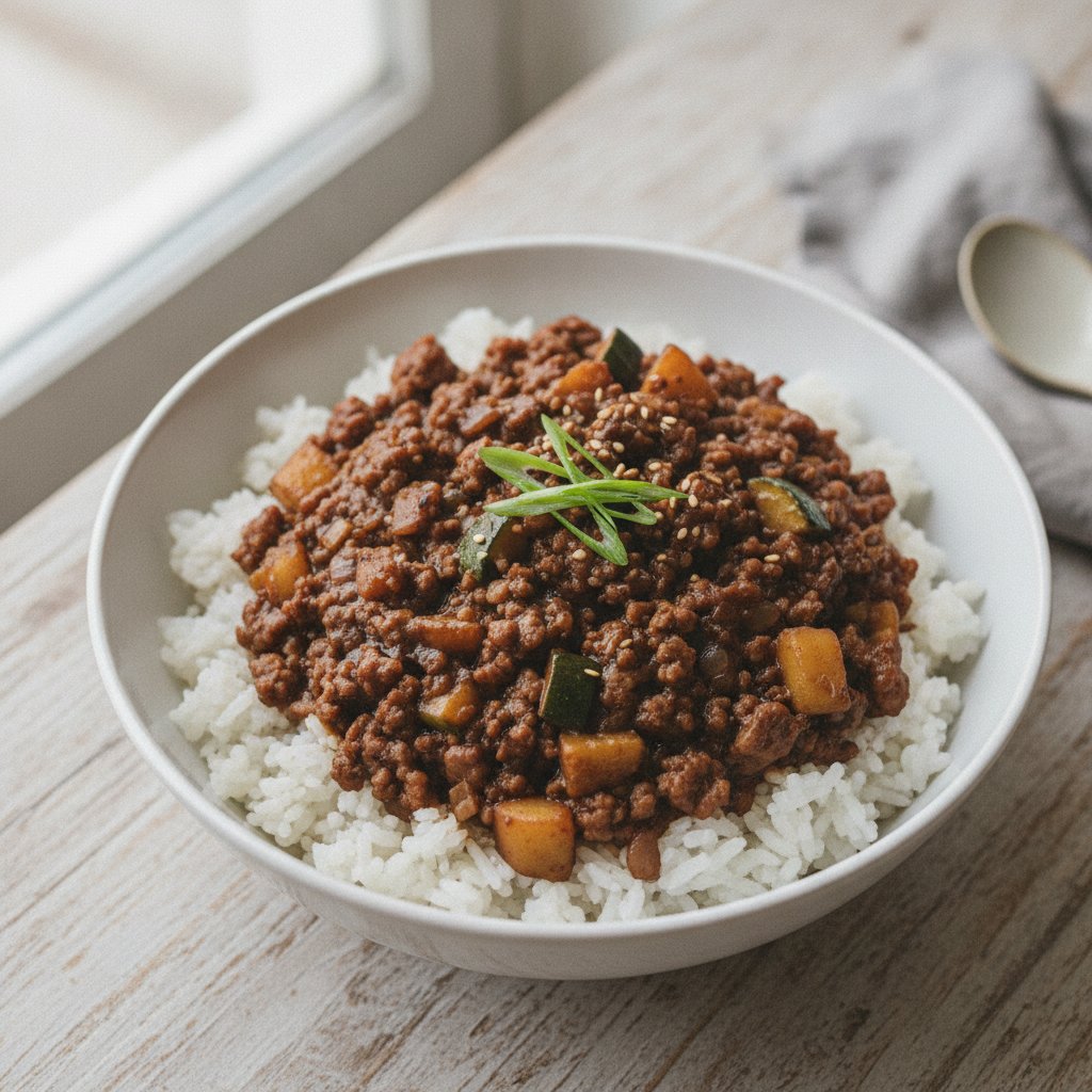 Korean Black Bean Noodle Style Rice (Gluten-Free)