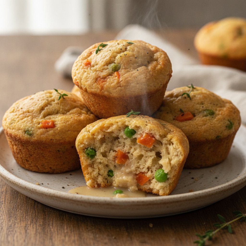 Chicken Pot Pie Savoury Muffins