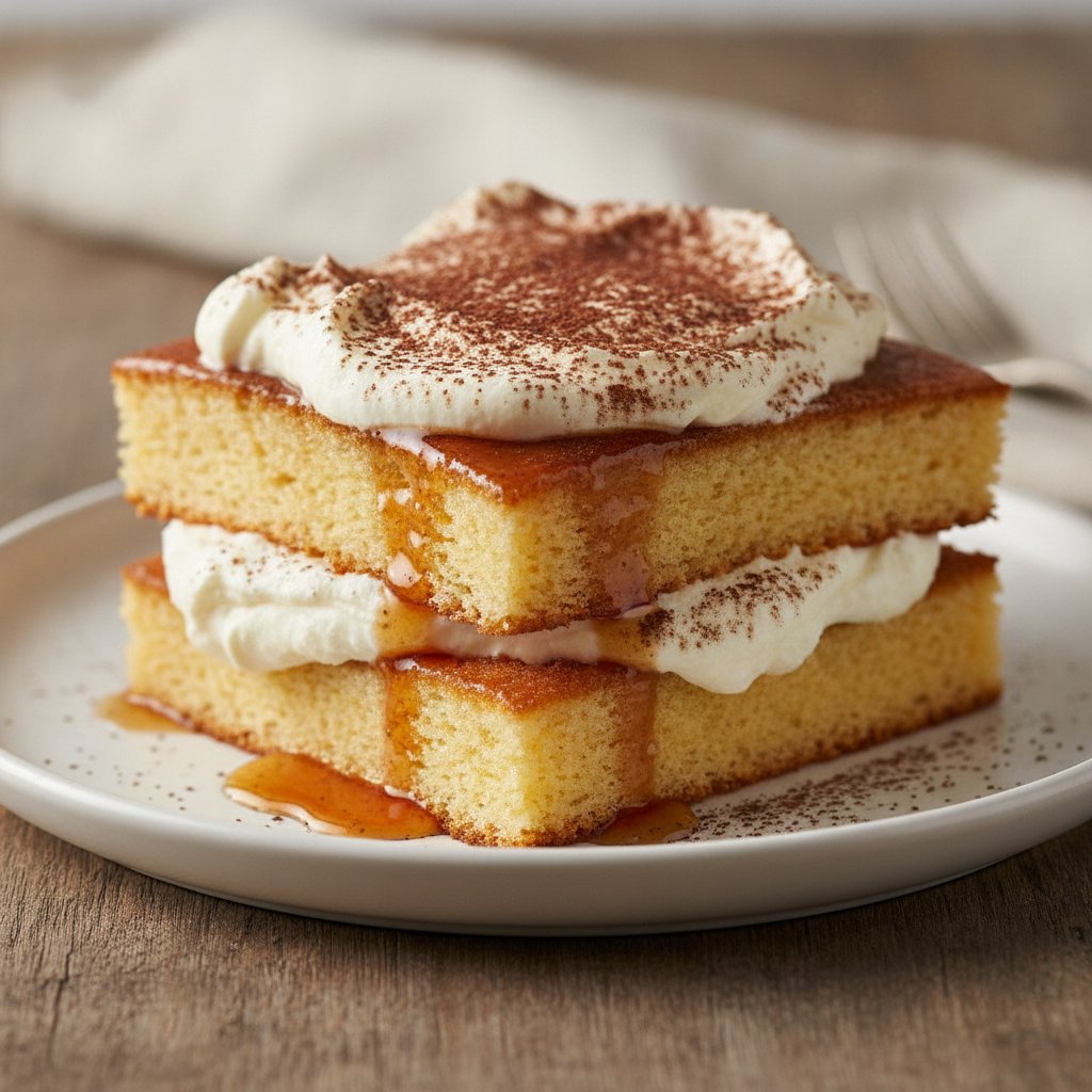 Layered Rum Sponge Cake