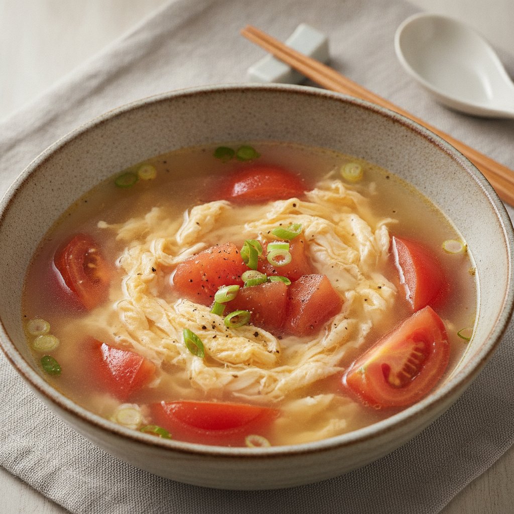 Tomato and Egg Soup (Low-Calorie)