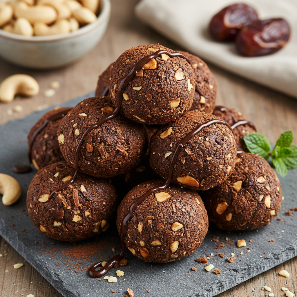 Date Cashew Cocoa Bites