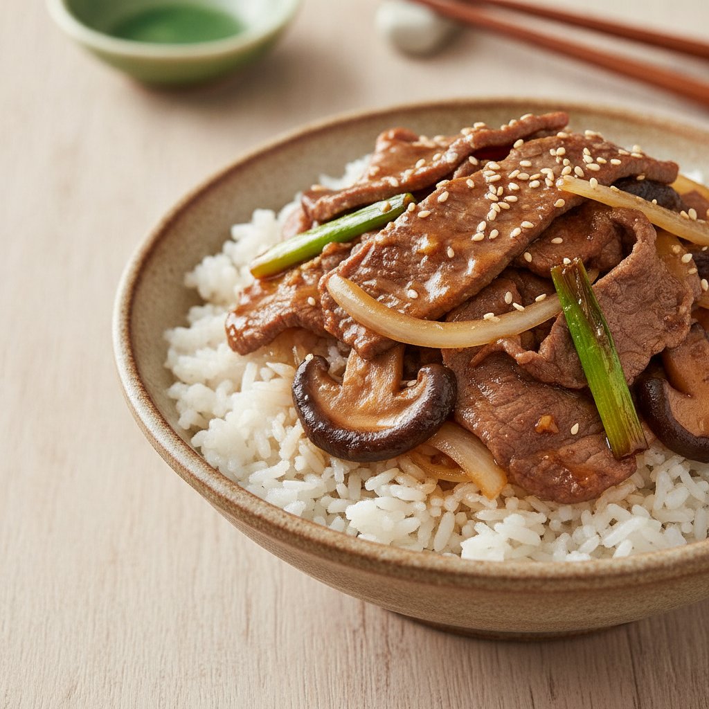 Stir-Fried Beef with Mushrooms