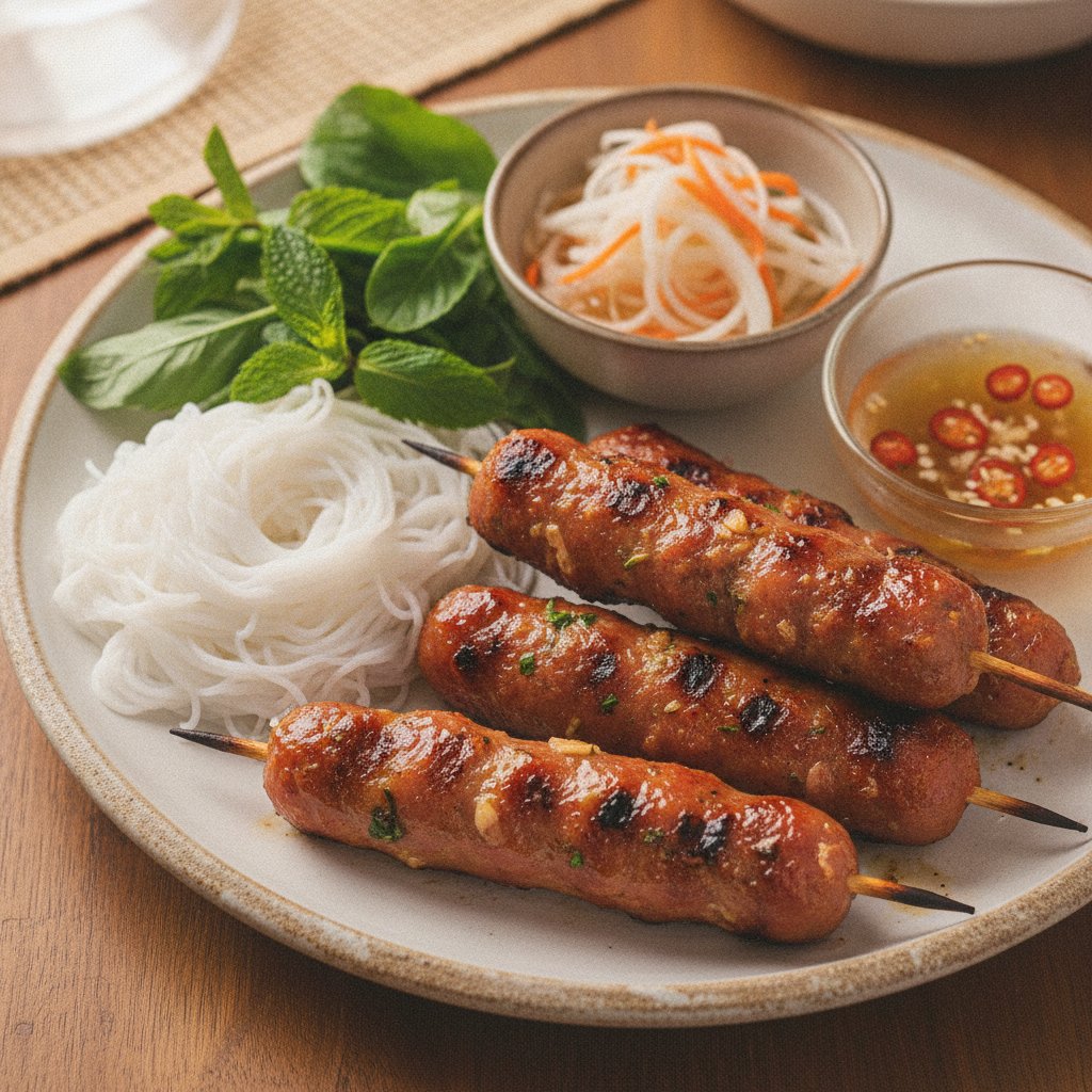 Grilled Pork Sausage Skewers