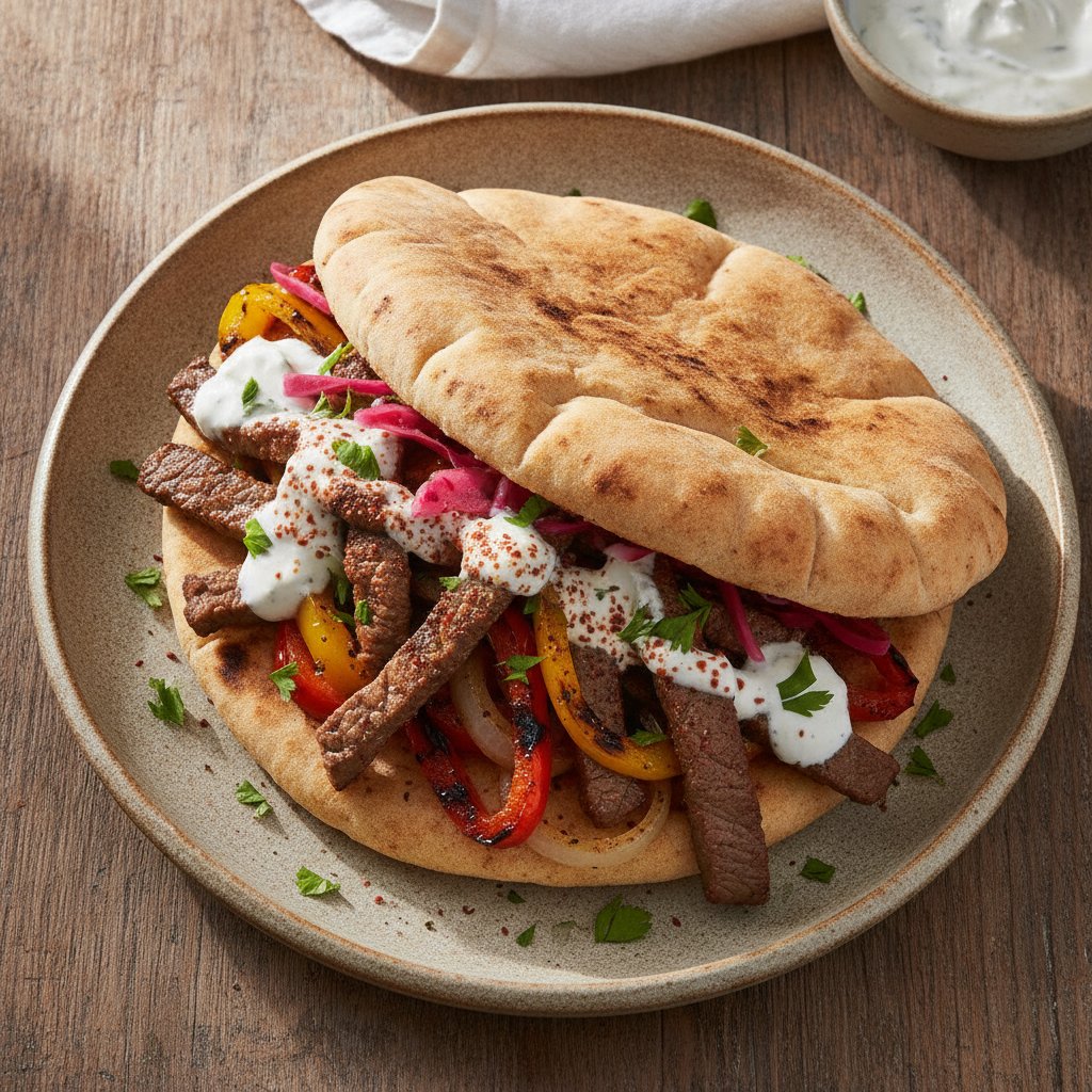Grilled Beef and Pepper Sandwich
