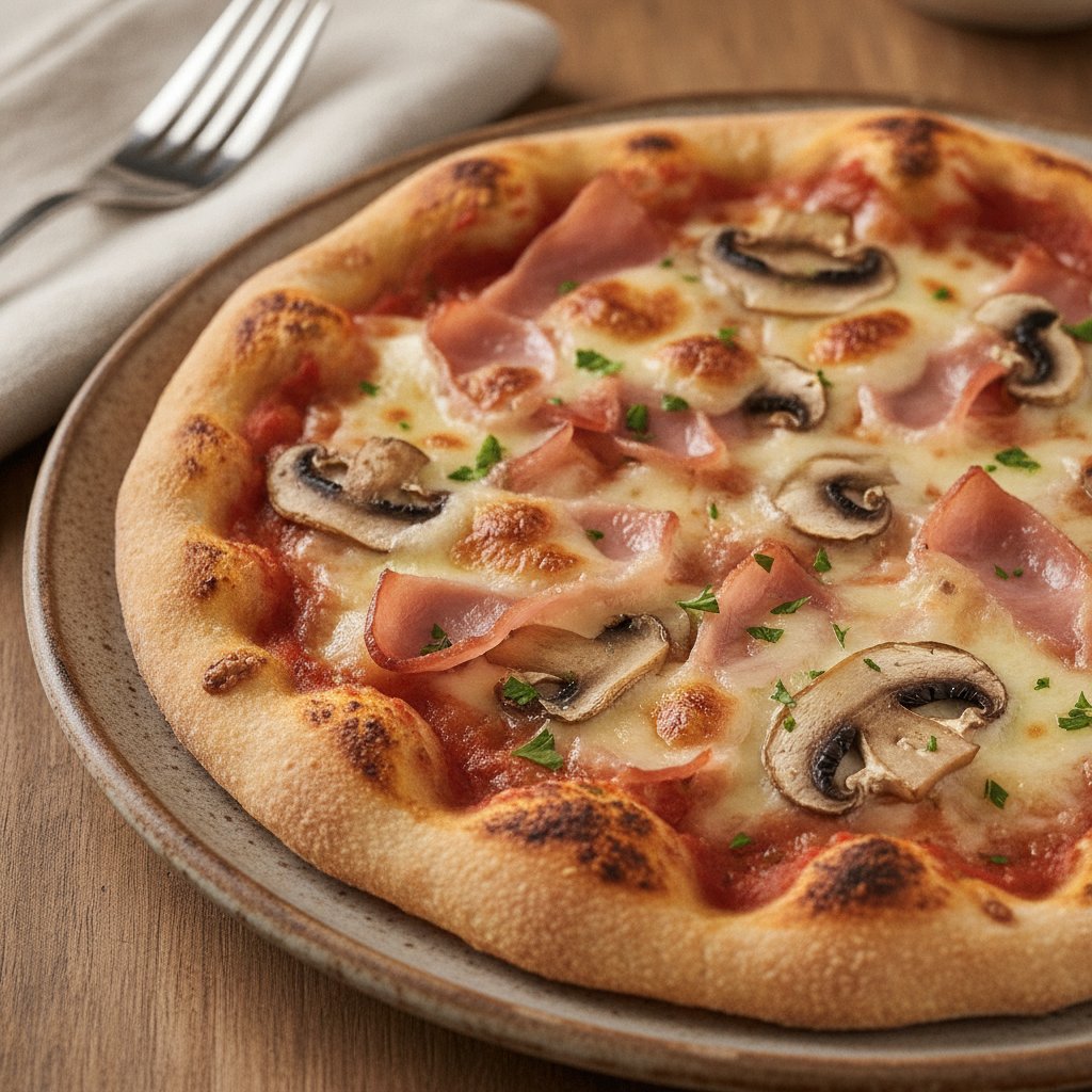 Ham and Mushroom Pizza (Gluten-Free)