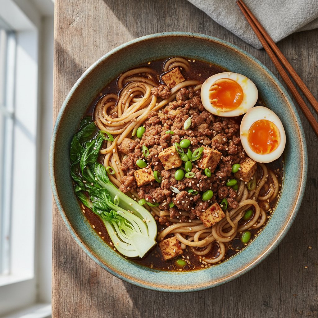 Ground Pork Noodle Bowl (High-Protein)