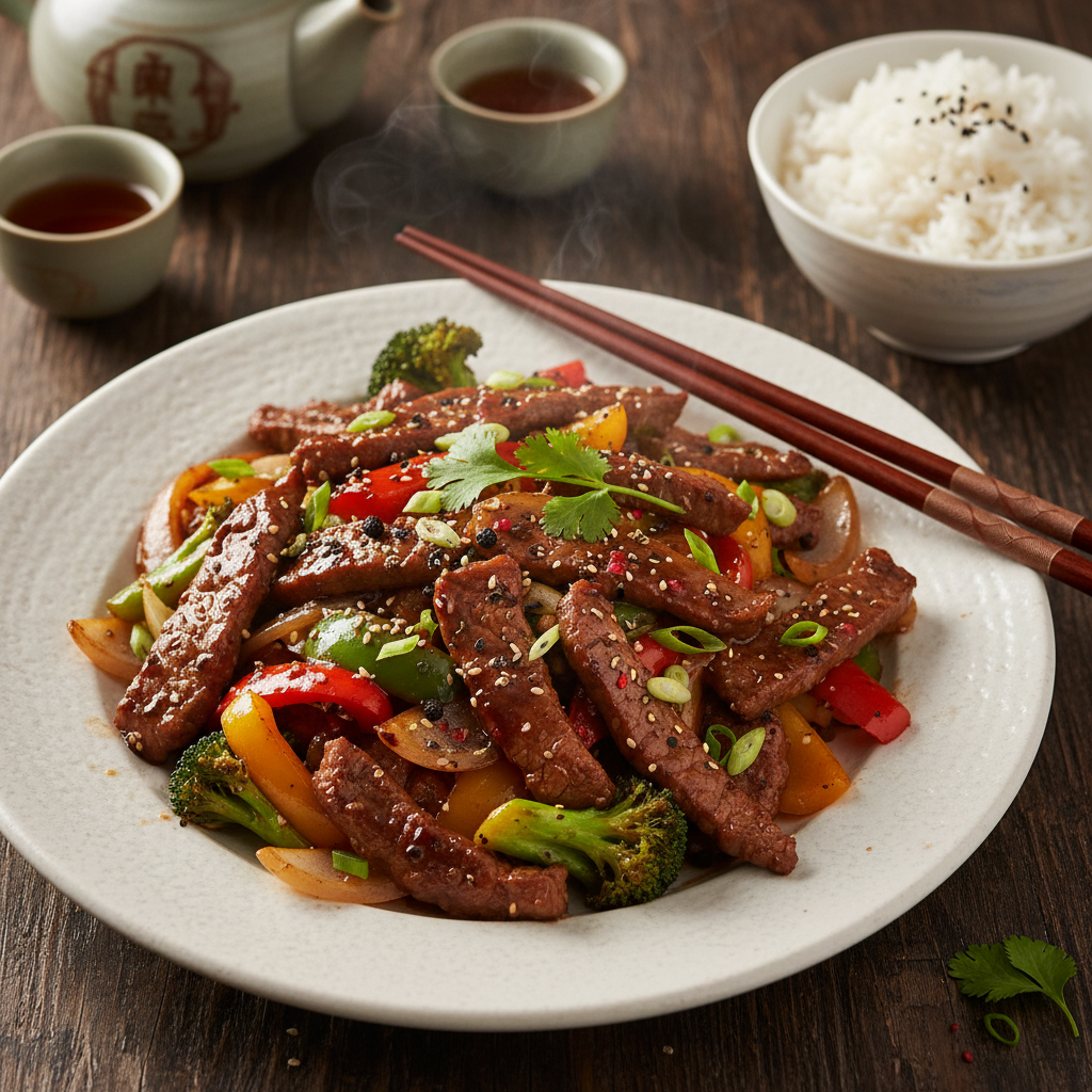 Black Pepper Beef Stir-Fry