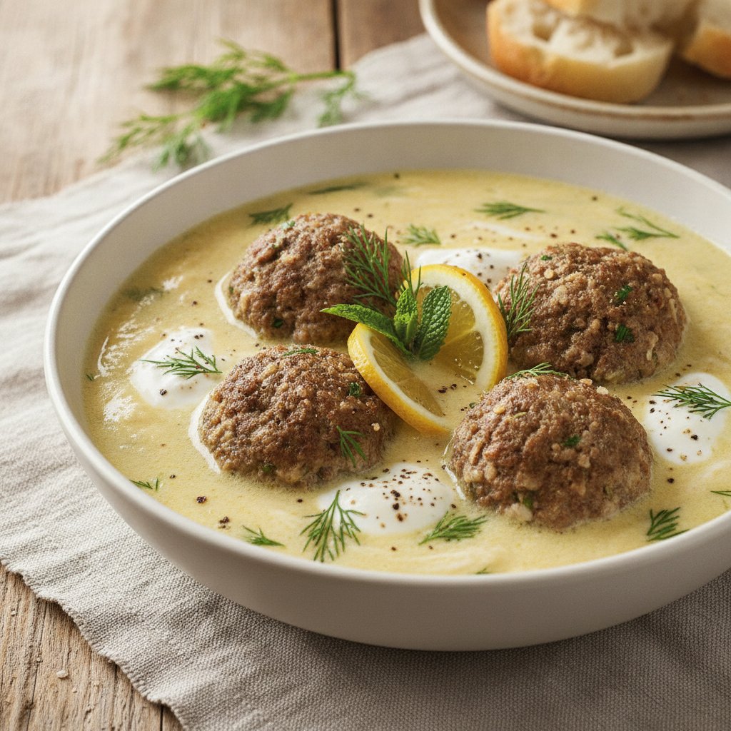 Meatball Soup With Lemon Sauce (High-Protein)