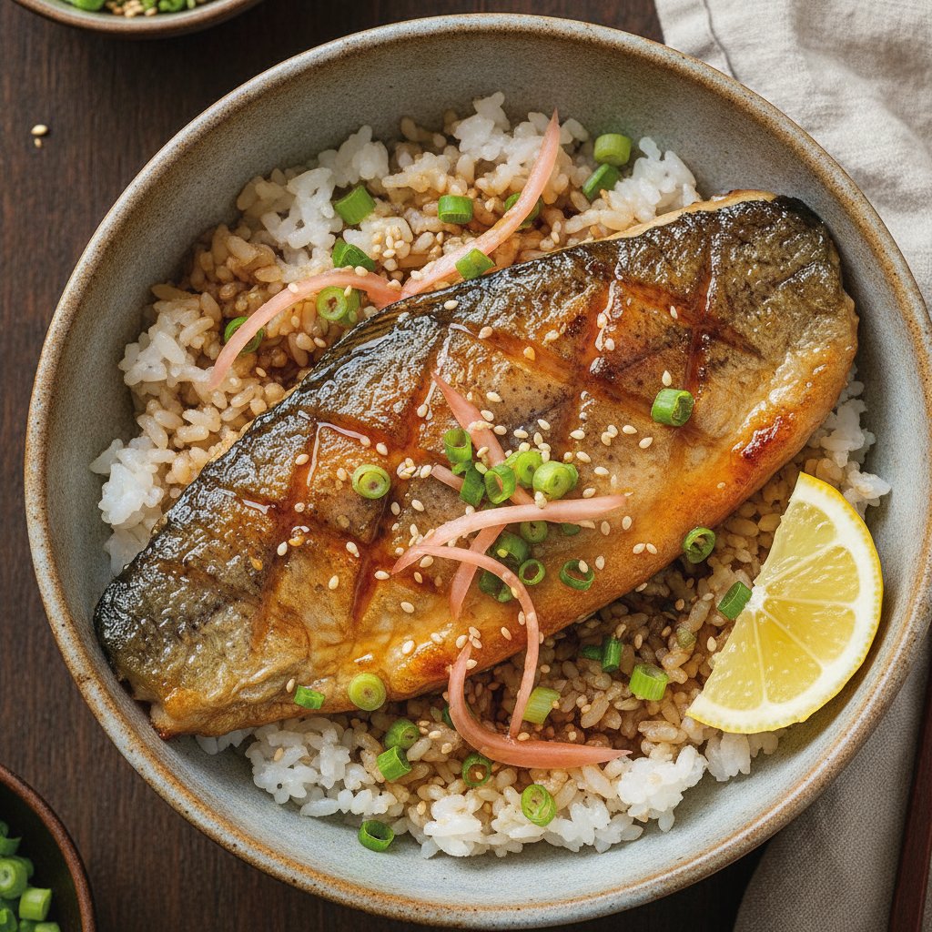 Grilled Trout Rice Bowl