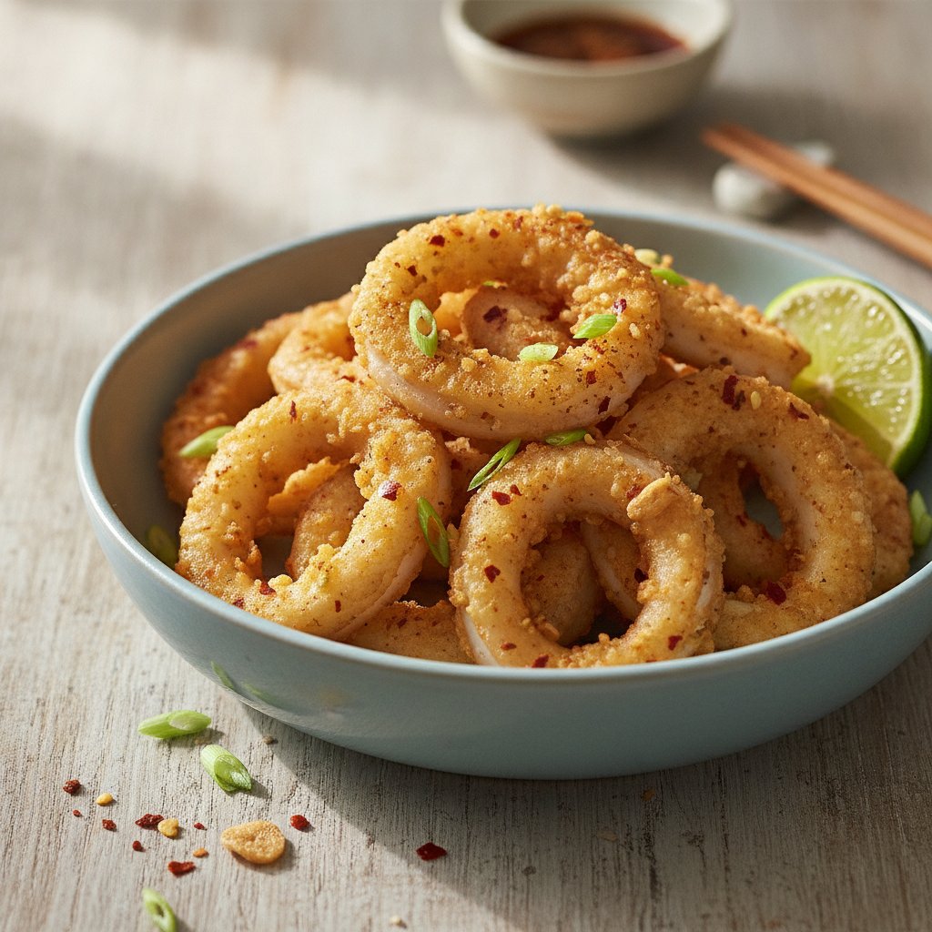 Crispy Fried Squid (Low-Calorie)