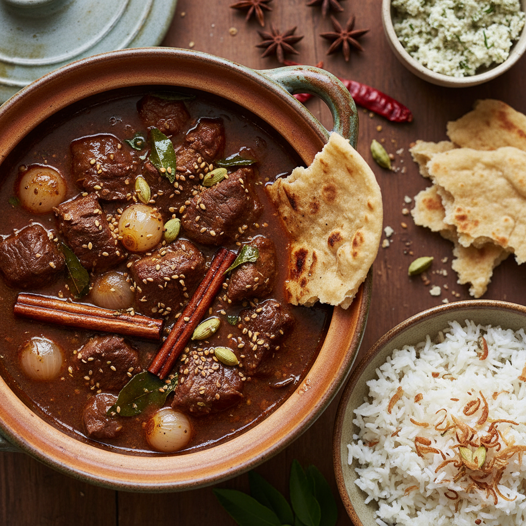 Sri Lankan Cinnamon and Cardamom Beef Bourguignon