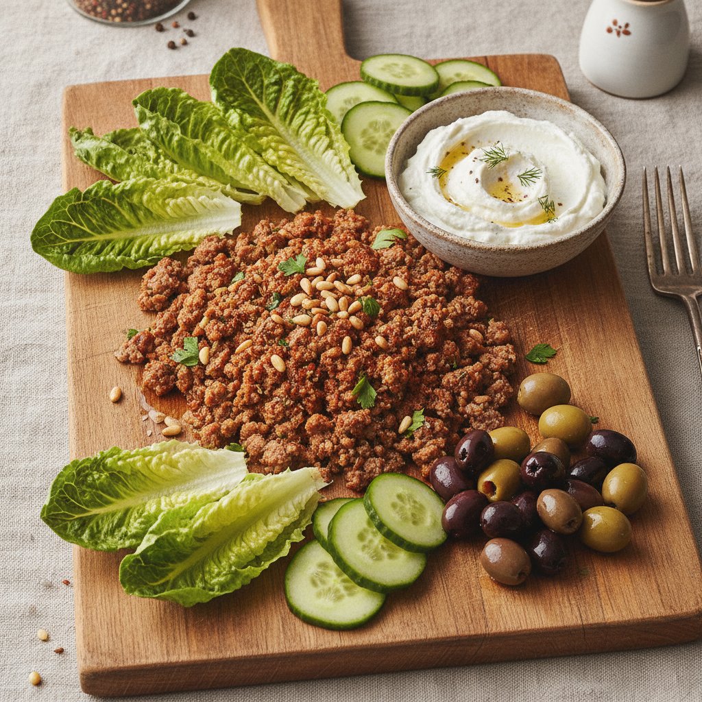 Spiced Lamb Flatbread Board (Keto)