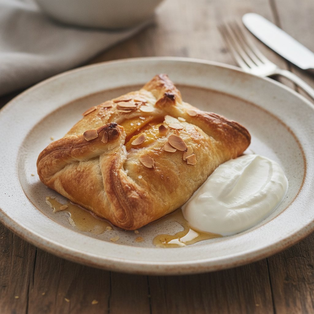 Peach Baked in Pastry