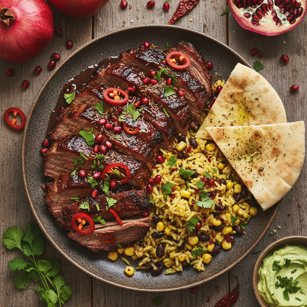 Chipotle and Pomegranate Molasses Beef Brisket