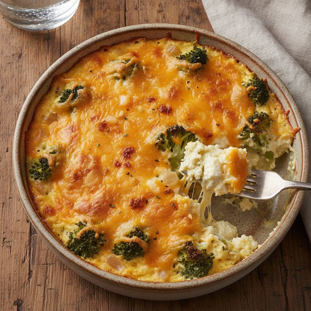 Broccoli Cheese Casserole (High-Protein)