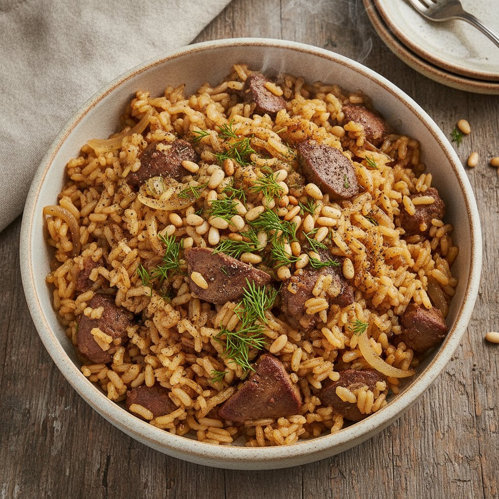 Chicken Liver Rice Pilaf