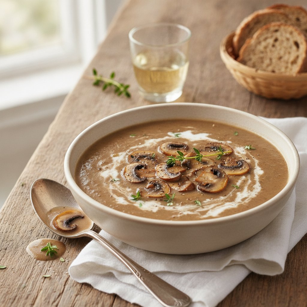 Creamy Mushroom Soup (Low-Chol)