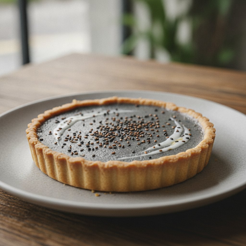 Vietnamese Black Sesame Tart