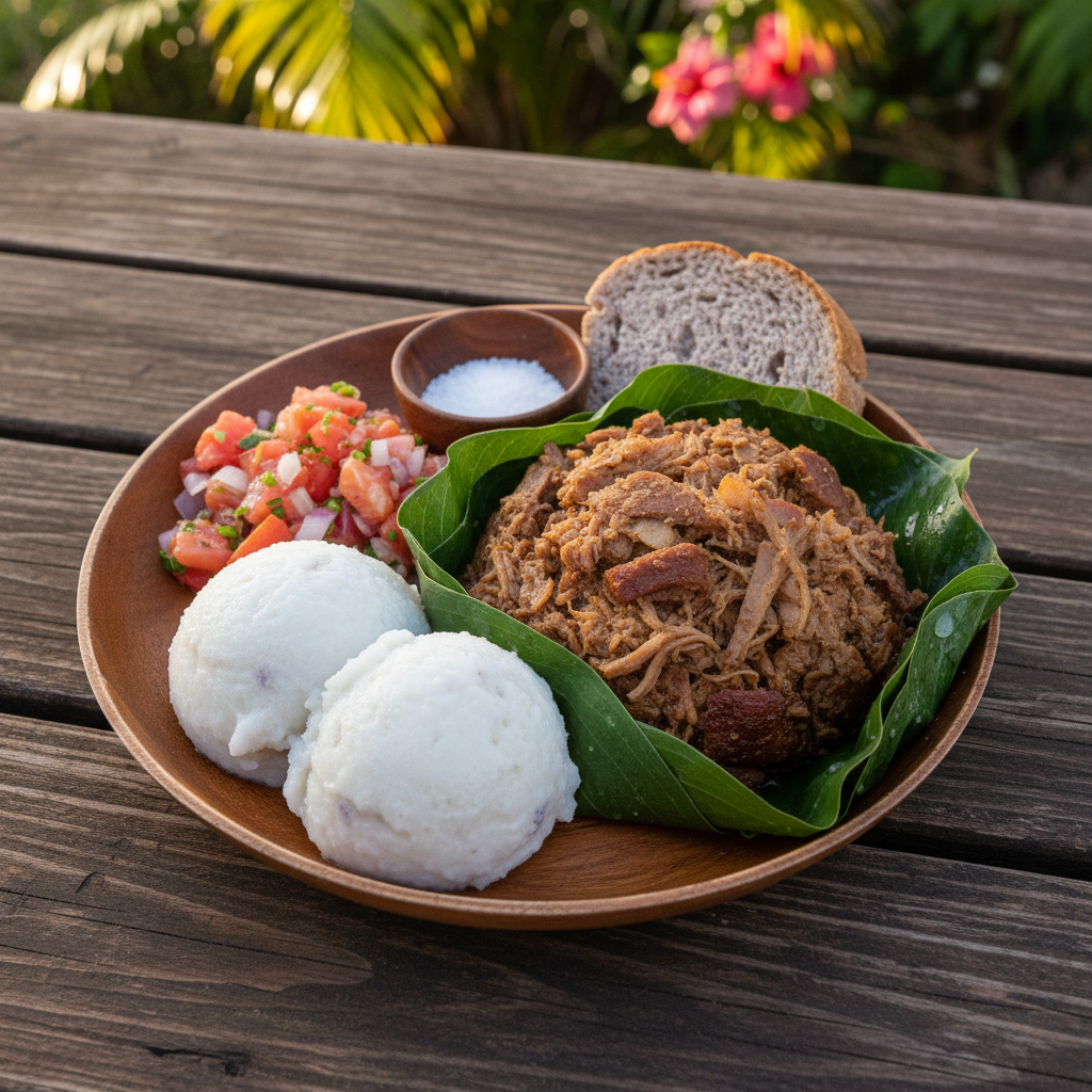 Hawaiian Laulau Pork Plate