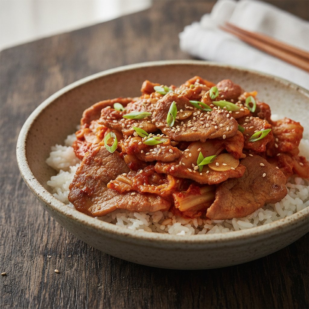 Stir-Fried Kimchi with Pork (Low-Calorie)
