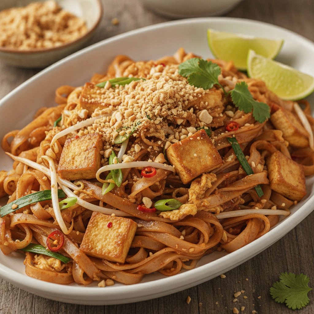 Thai Stir-Fried Rice Noodles with Egg (Dairy-Free)