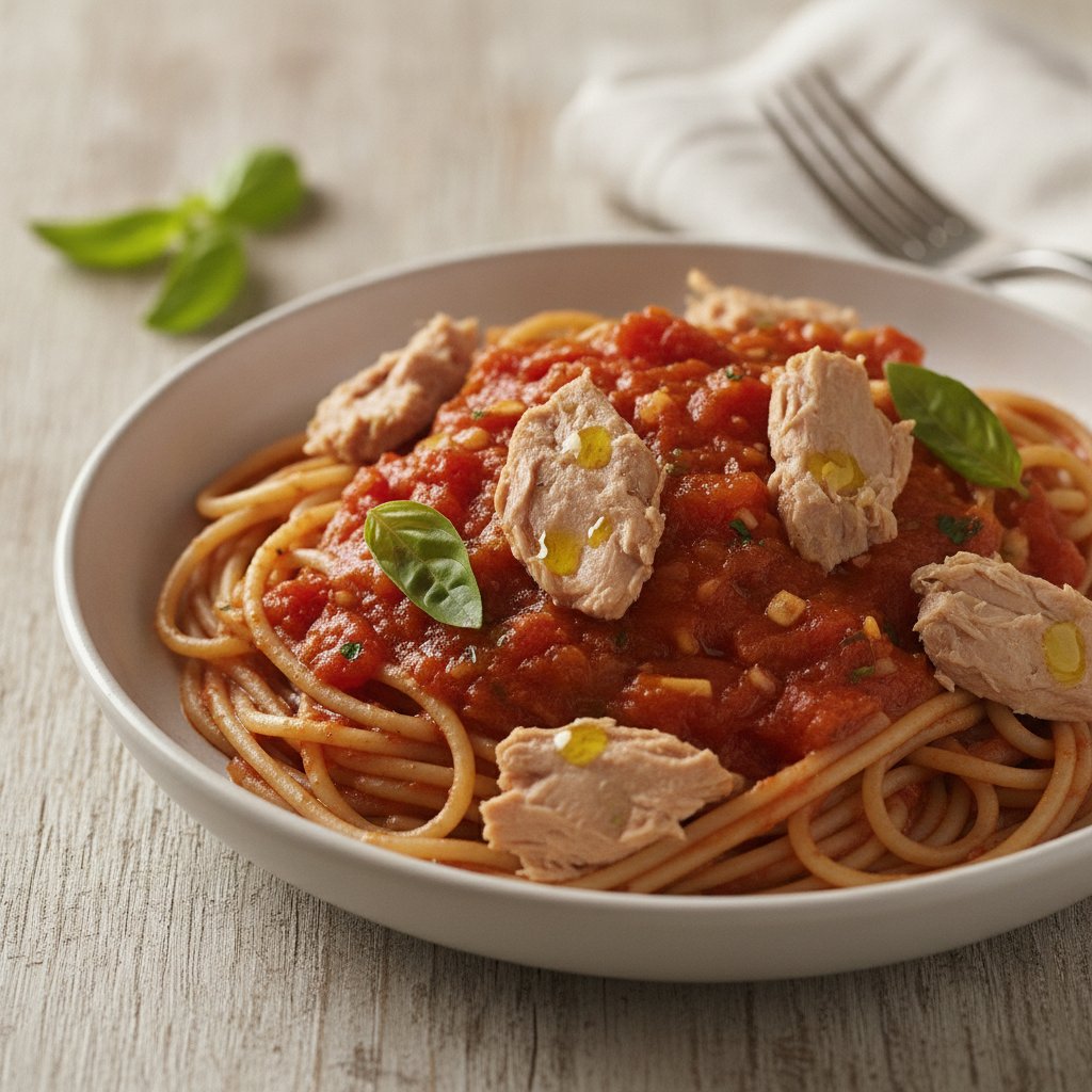Tuna and Tomato Noodles (Low-Chol)