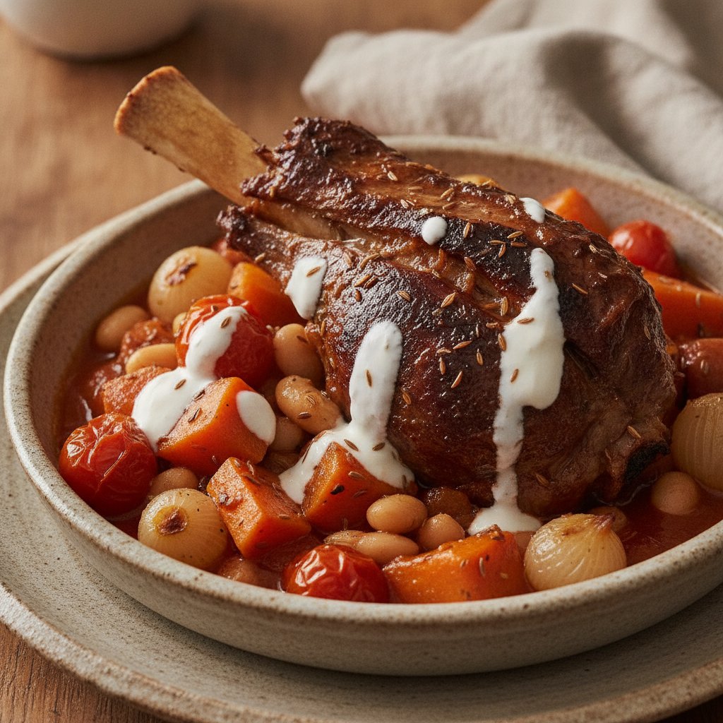Baked Lamb Shanks with Vegetables (High-Protein)