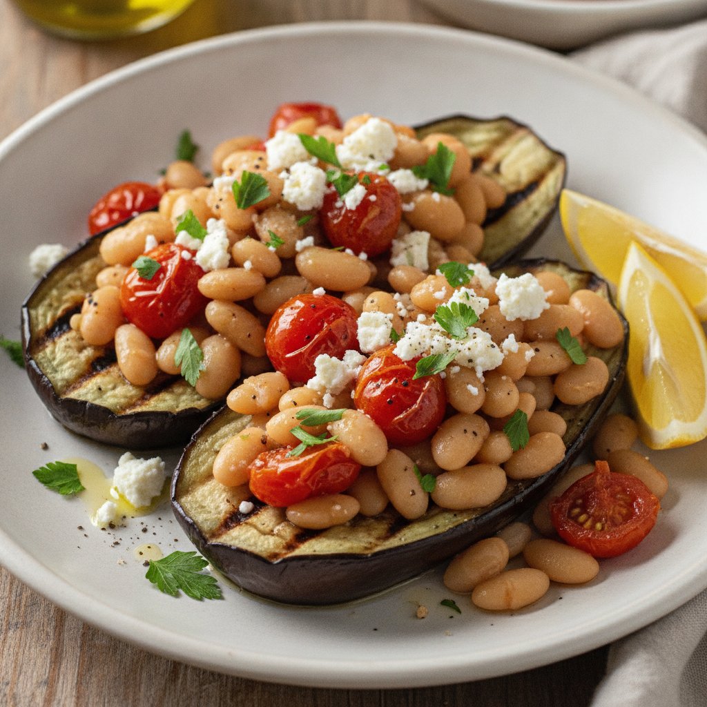 Grilled Eggplant with Garlic and Herbs (GLP-1)