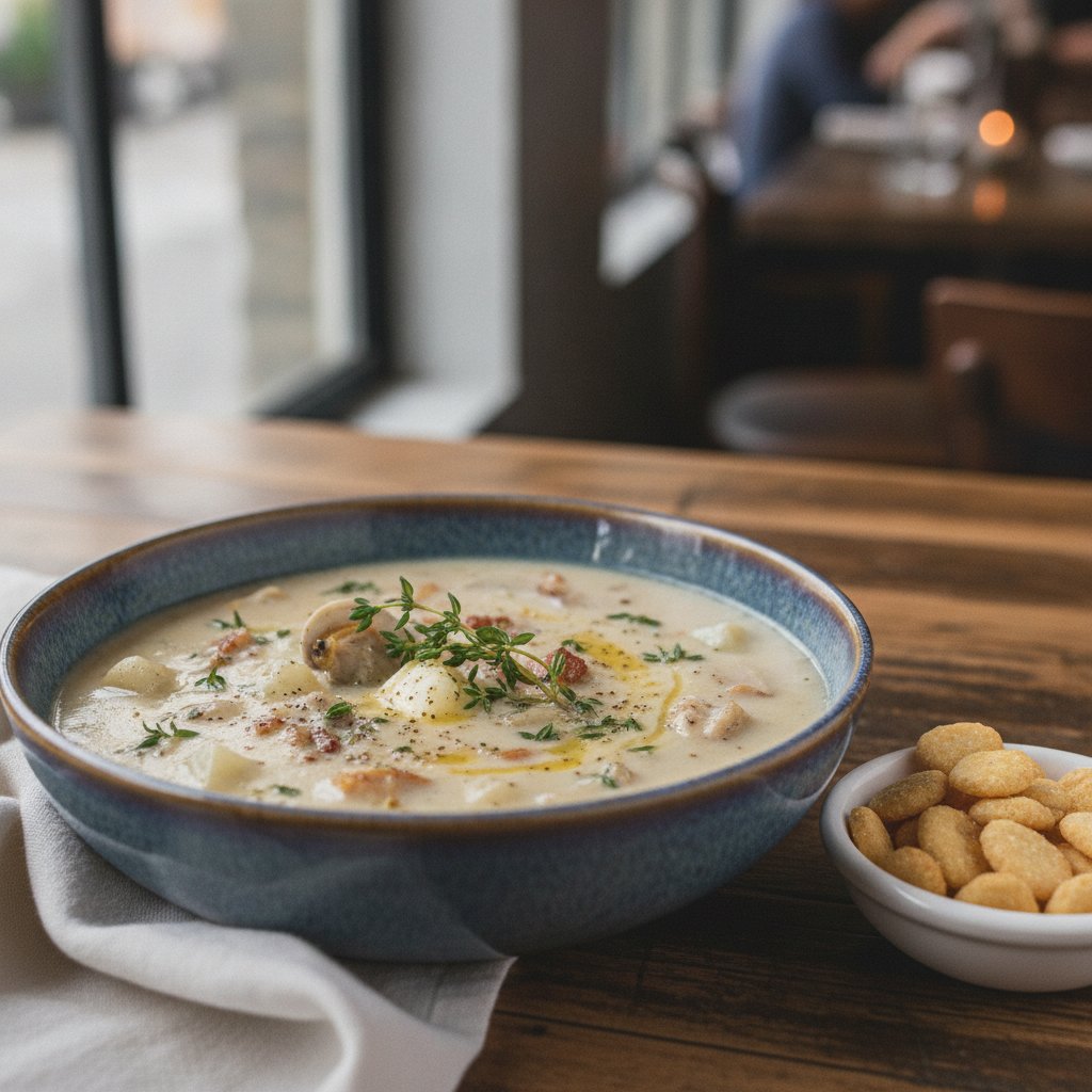 New England clam chowder